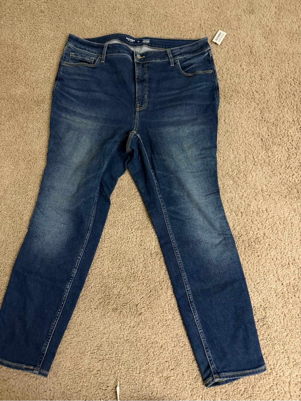 NWT Old Navy Rockstar Extra High Rise Super Skinny Dark Wash Jeans Plus Size 20